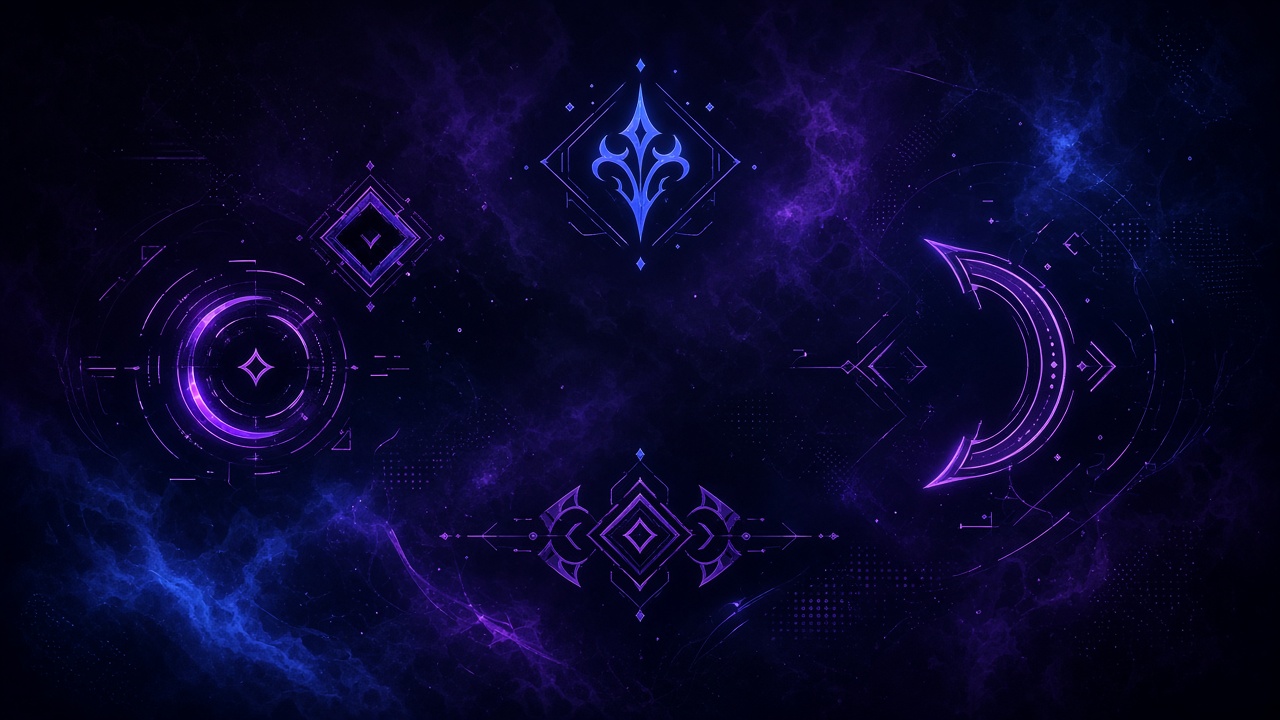 Abstract stylish symbols and frames for gaming nicknames